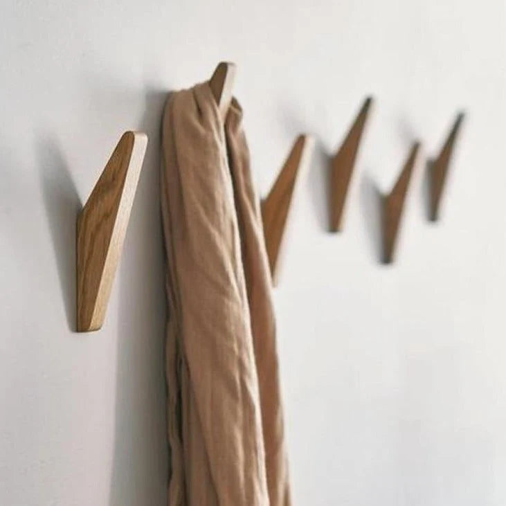 Wall Hook Solid Wood Two-Tone Finish
