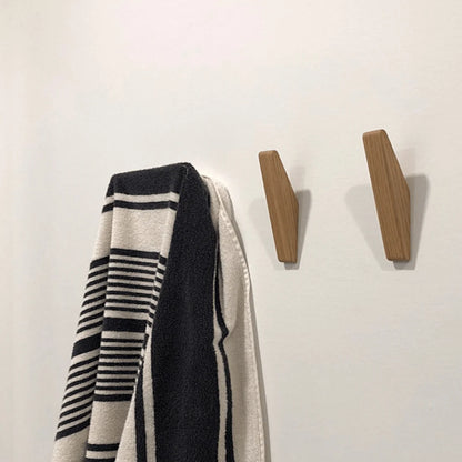 Wall Hook Solid Wood Two-Tone Finish