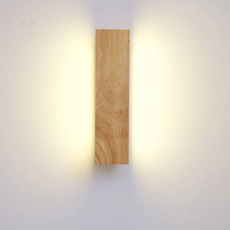 Wall Lamp 360° Swivel Integrated LED Wood & Aluminum