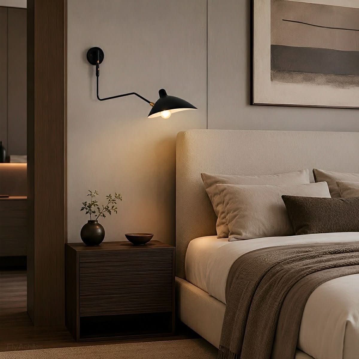 Wall Lamp Adjustable Swivel Arm Iron Construction