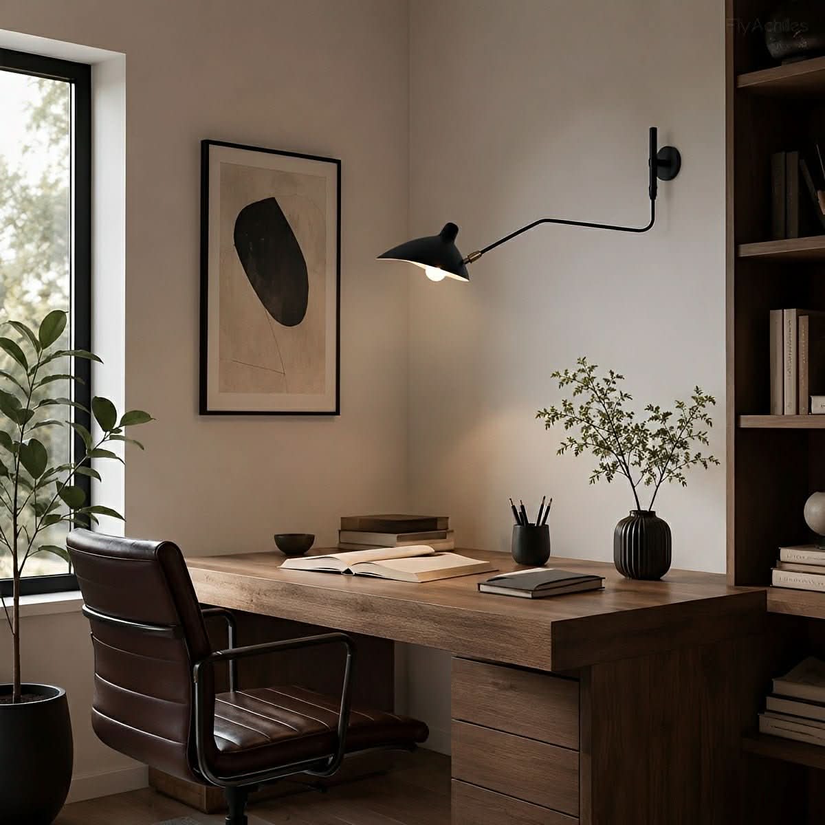 Wall Lamp Adjustable Swivel Arm Iron Construction