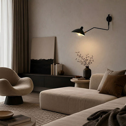 Wall Lamp Adjustable Swivel Arm Iron Construction