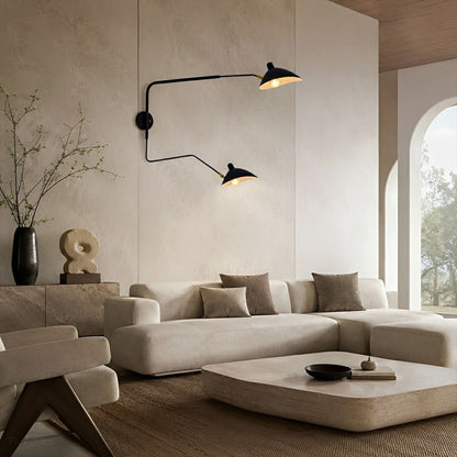 Wall Lamp Adjustable Swivel Arm Iron Construction