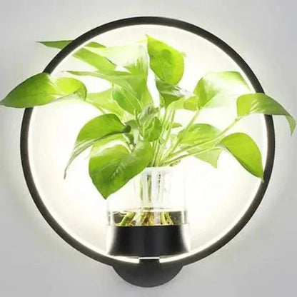 Wall Lamp Botanical Plant Holder Glare-Free Light