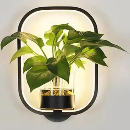 Wall Lamp Botanical Plant Holder Glare-Free Light
