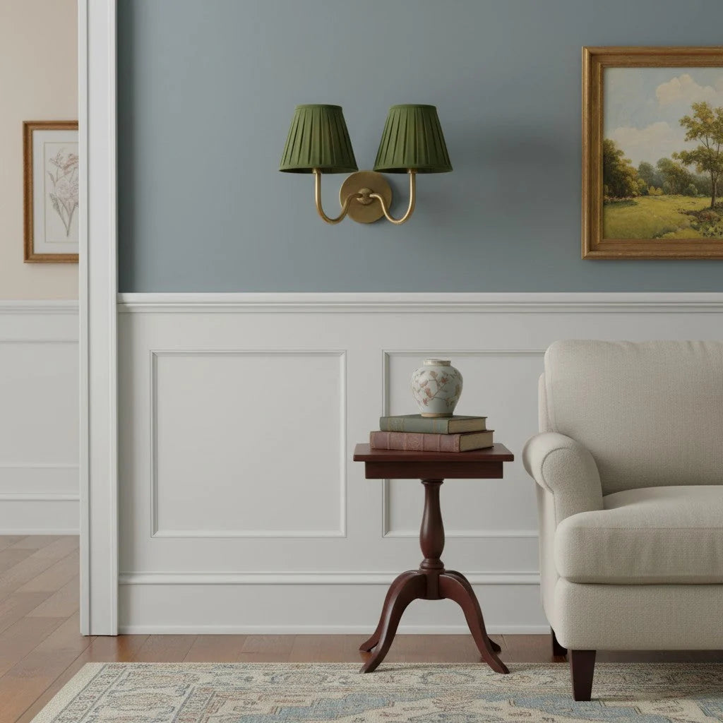 Wall Lamp Fabric Shade Soft Diffused Light Dimmable