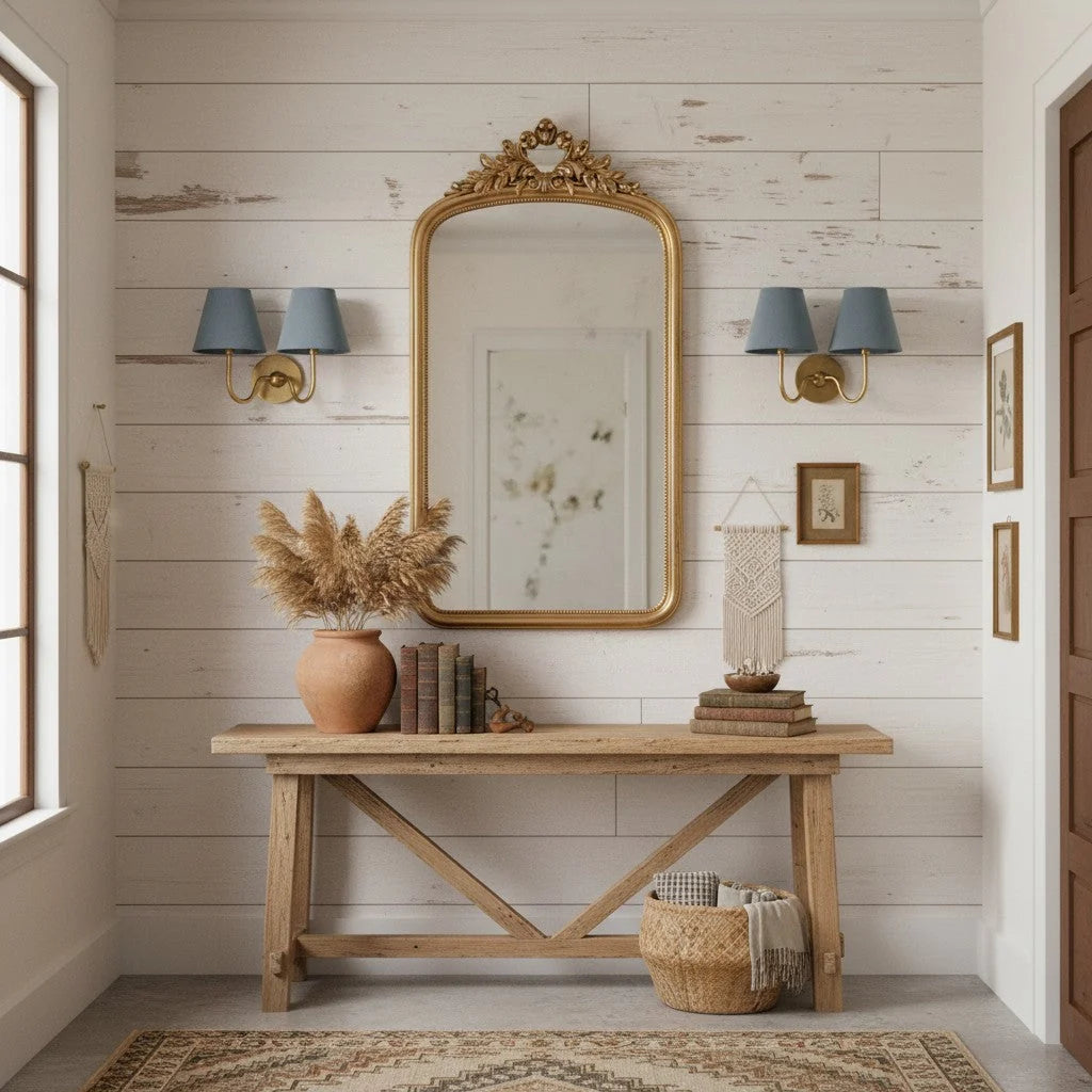 Wall Lamp Fabric Shade Soft Diffused Light Dimmable