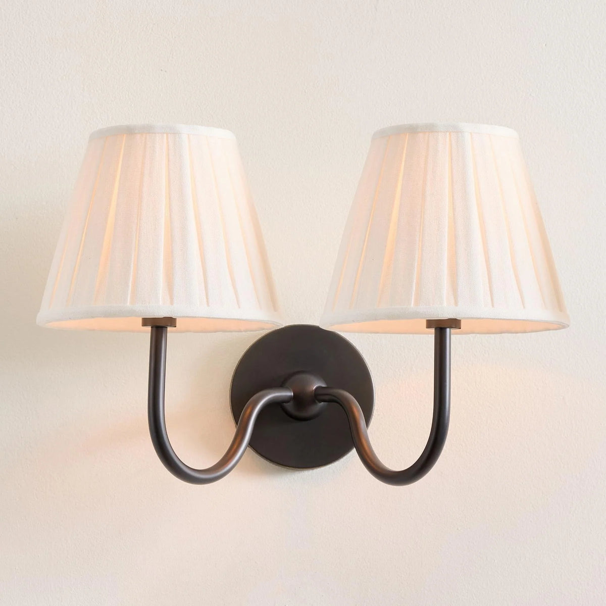 Wall Lamp Fabric Shade Soft Diffused Light Dimmable