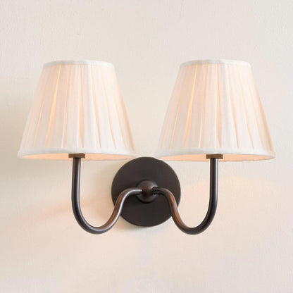 Wall Lamp Fabric Shade Soft Diffused Light Dimmable