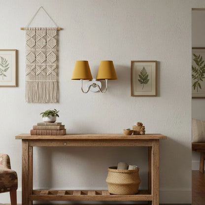Wall Lamp Fabric Shade Soft Diffused Light Dimmable