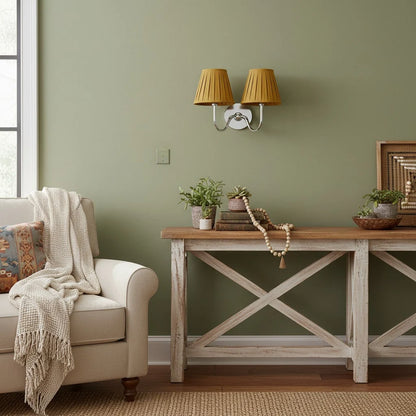 Wall Lamp Fabric Shade Soft Diffused Light Dimmable