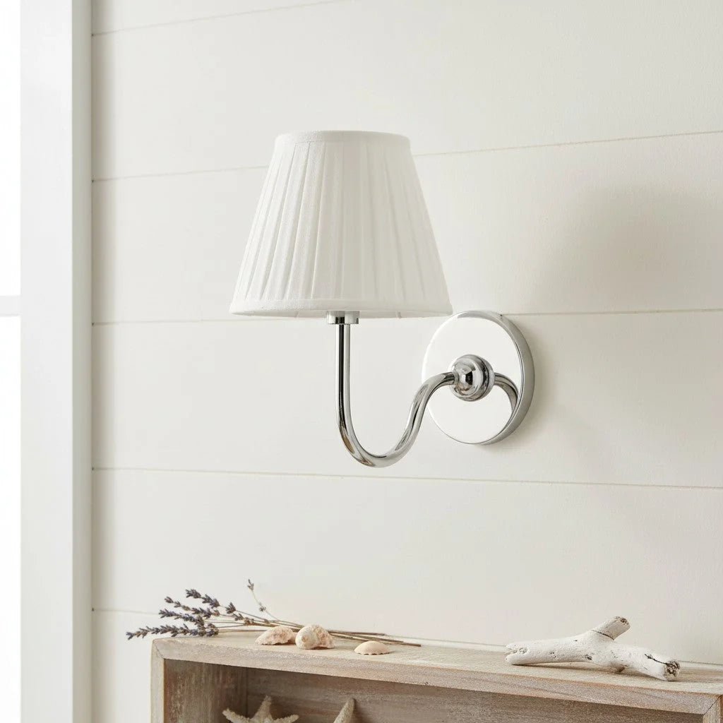 Wall Lamp Fabric Shade Soft Diffused Light Dimmable