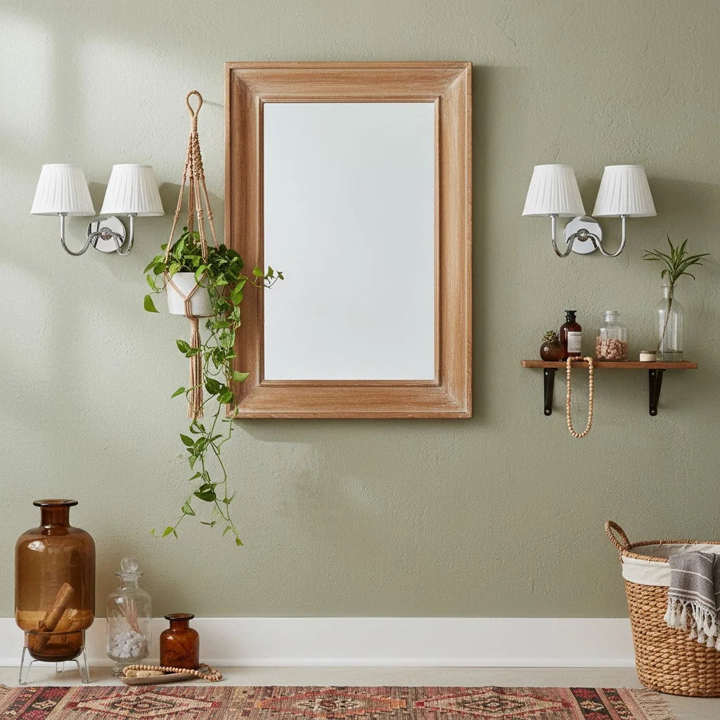 Wall Lamp Fabric Shade Soft Diffused Light Dimmable