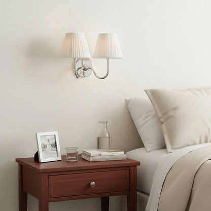 Wall Lamp Fabric Shade Soft Diffused Light Dimmable