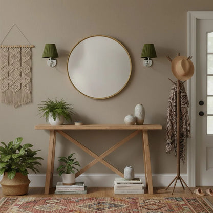 Wall Lamp Fabric Shade Soft Diffused Light Dimmable