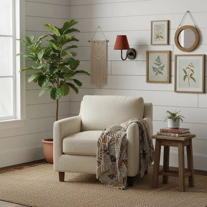 Wall Lamp Fabric Shade Soft Diffused Light Dimmable