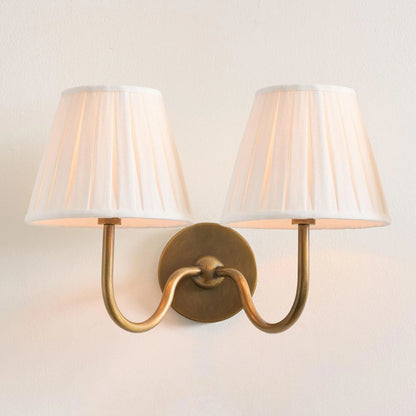 Wall Lamp Fabric Shade Soft Diffused Light Dimmable
