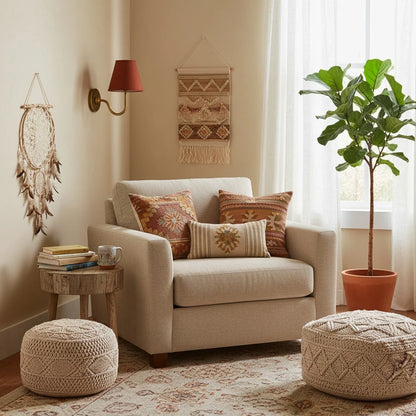 Wall Lamp Fabric Shade Soft Diffused Light Dimmable