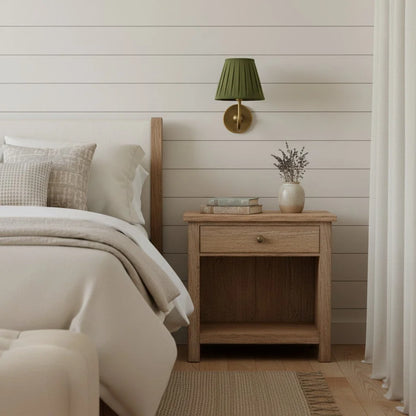 Wall Lamp Fabric Shade Soft Diffused Light Dimmable
