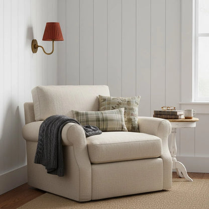 Wall Lamp Fabric Shade Soft Diffused Light Dimmable