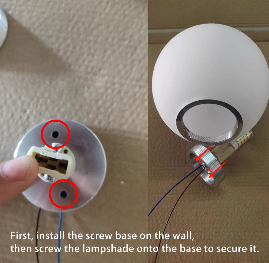 Wall Lamp Frosted Glass G9 LED Included