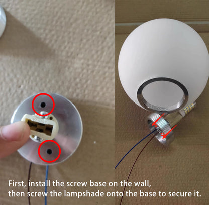 Wall Lamp Frosted Glass G9 LED Included