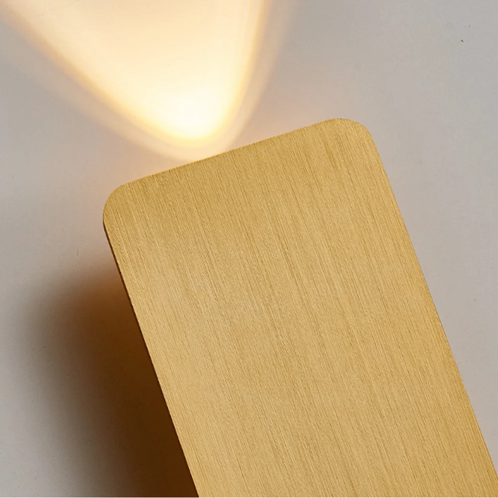 Wall Lamp Rectangular Metal Built-In Warm LED