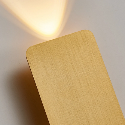 Wall Lamp Rectangular Metal Built-In Warm LED