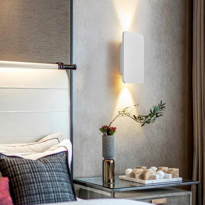 Wall Lamp Rectangular Metal Built-In Warm LED