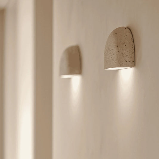 Wall Lamp Upward Indirect Lighting Travertine Stone G9 LED