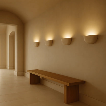 Wall Lamp Upward Indirect Lighting Travertine Stone G9 LED