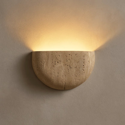 Wall Lamp Upward Indirect Lighting Travertine Stone G9 LED