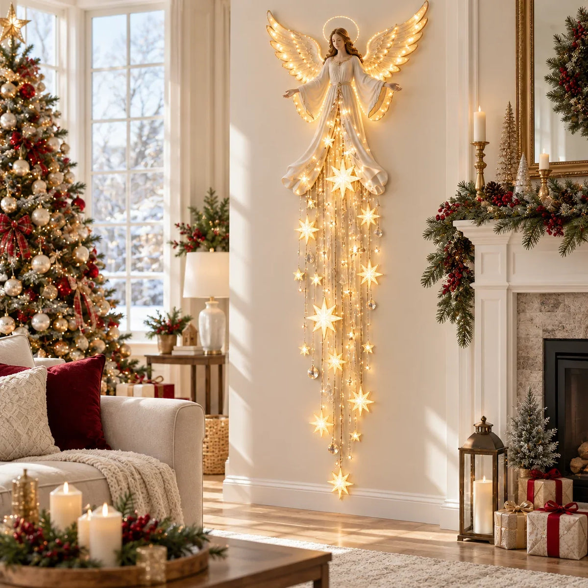 Wall Light Angel Starfall Festive Design