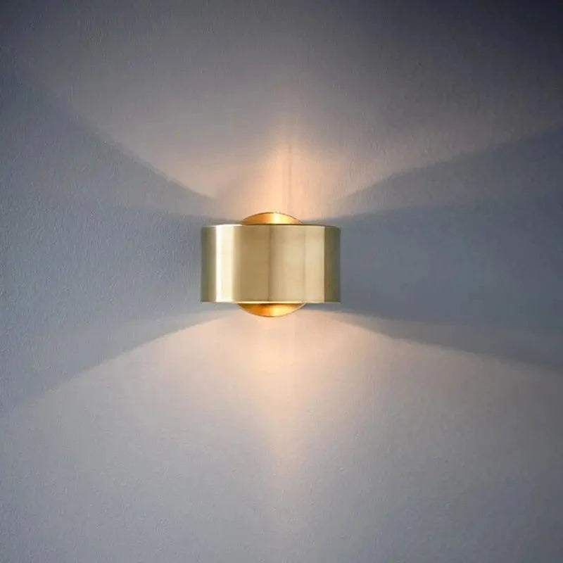 Wall Light Brass Finish LED Compatible Hardwired