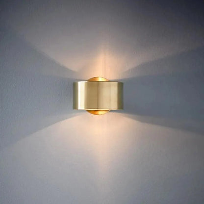 Wall Light Brass Finish LED Compatible Hardwired