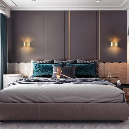 Wall Light Brass Finish LED Compatible Hardwired