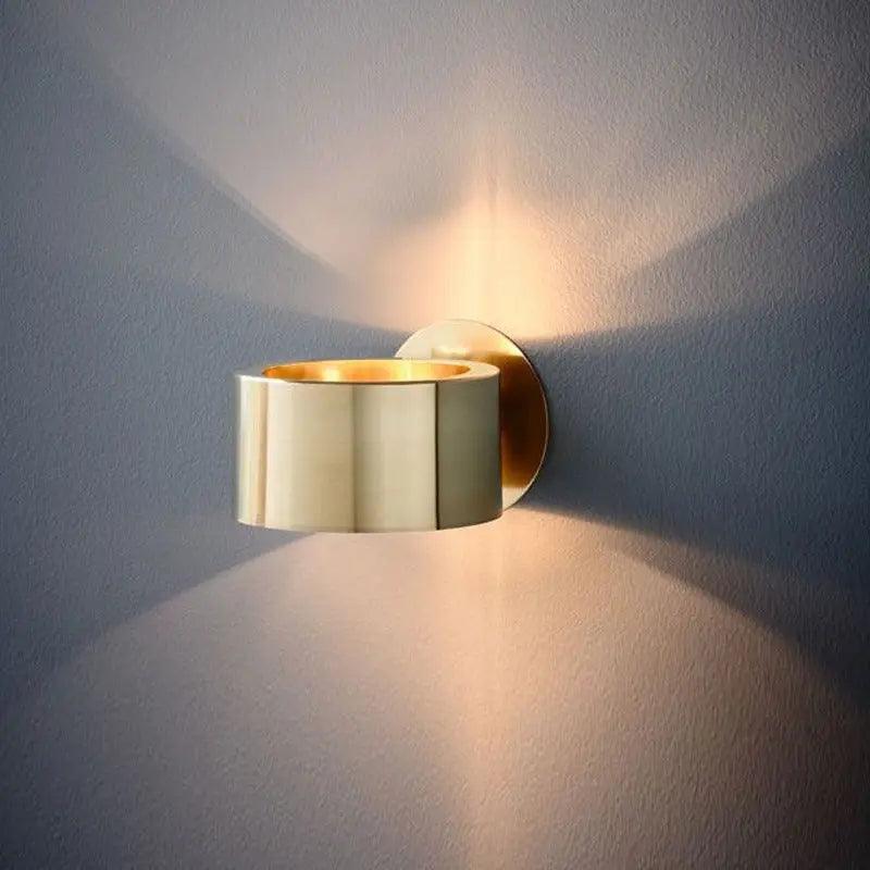 Wall Light Brass Finish LED Compatible Hardwired