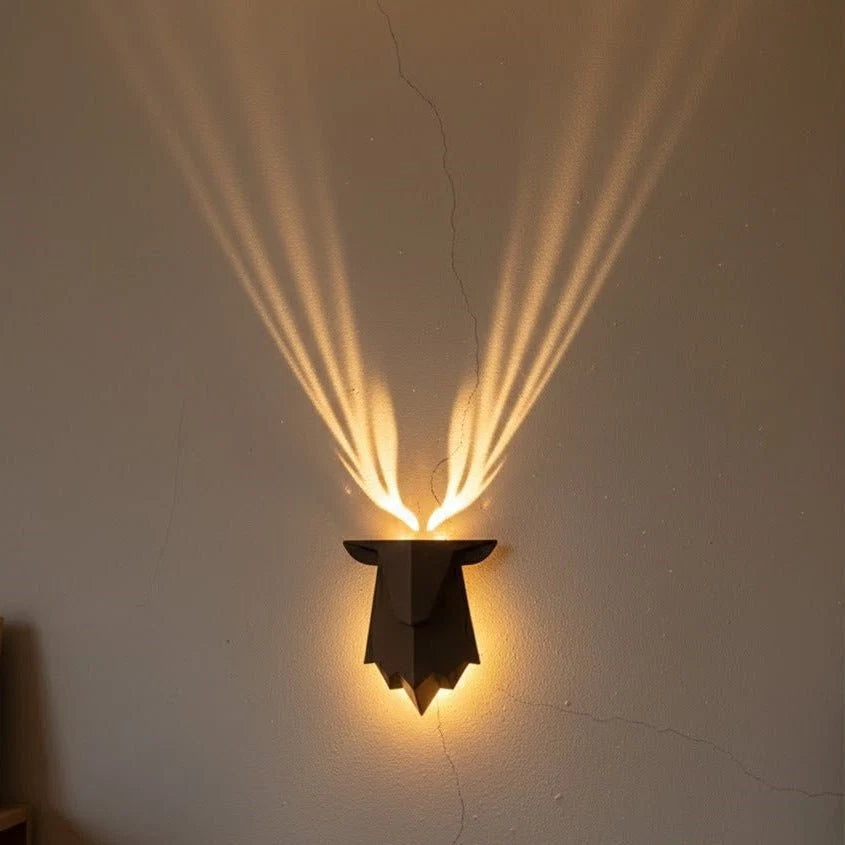 Wall Light Deer Shaped Rechargeable & Dimmable Remote Control