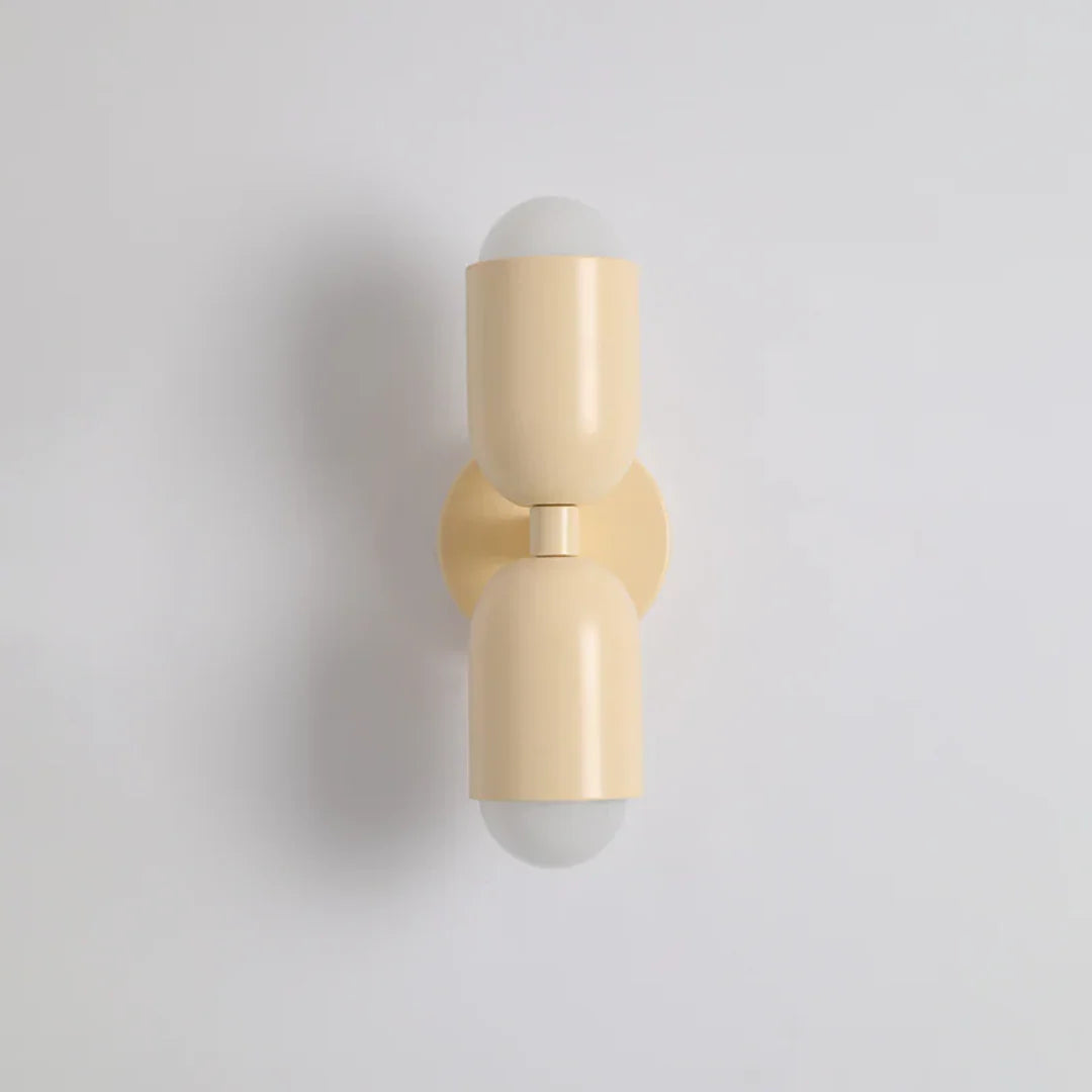 Wall Light Double Cylinder Powder-Coated Metal Up & Down