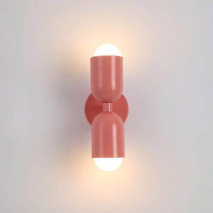 Wall Light Double Cylinder Powder-Coated Metal Up & Down