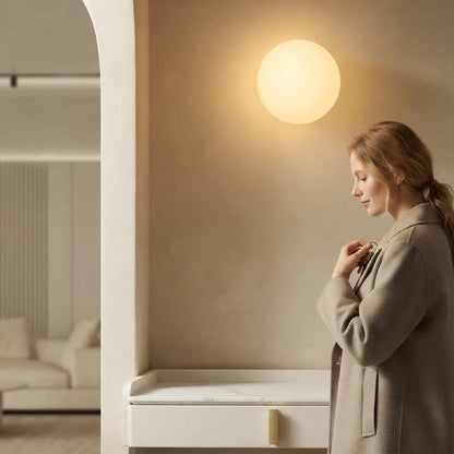 Wall Light Milky Glass Globe G9 LED Included