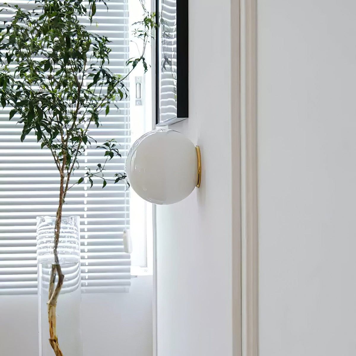 Wall Light Milky Glass Globe G9 LED Included