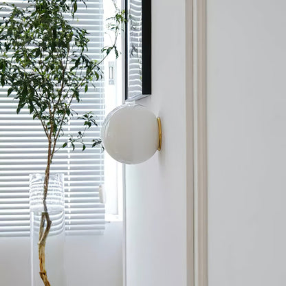 Wall Light Milky Glass Globe G9 LED Included