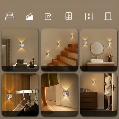 Wall Light Motion-Sensing Dual-Beam Magnetic Mount