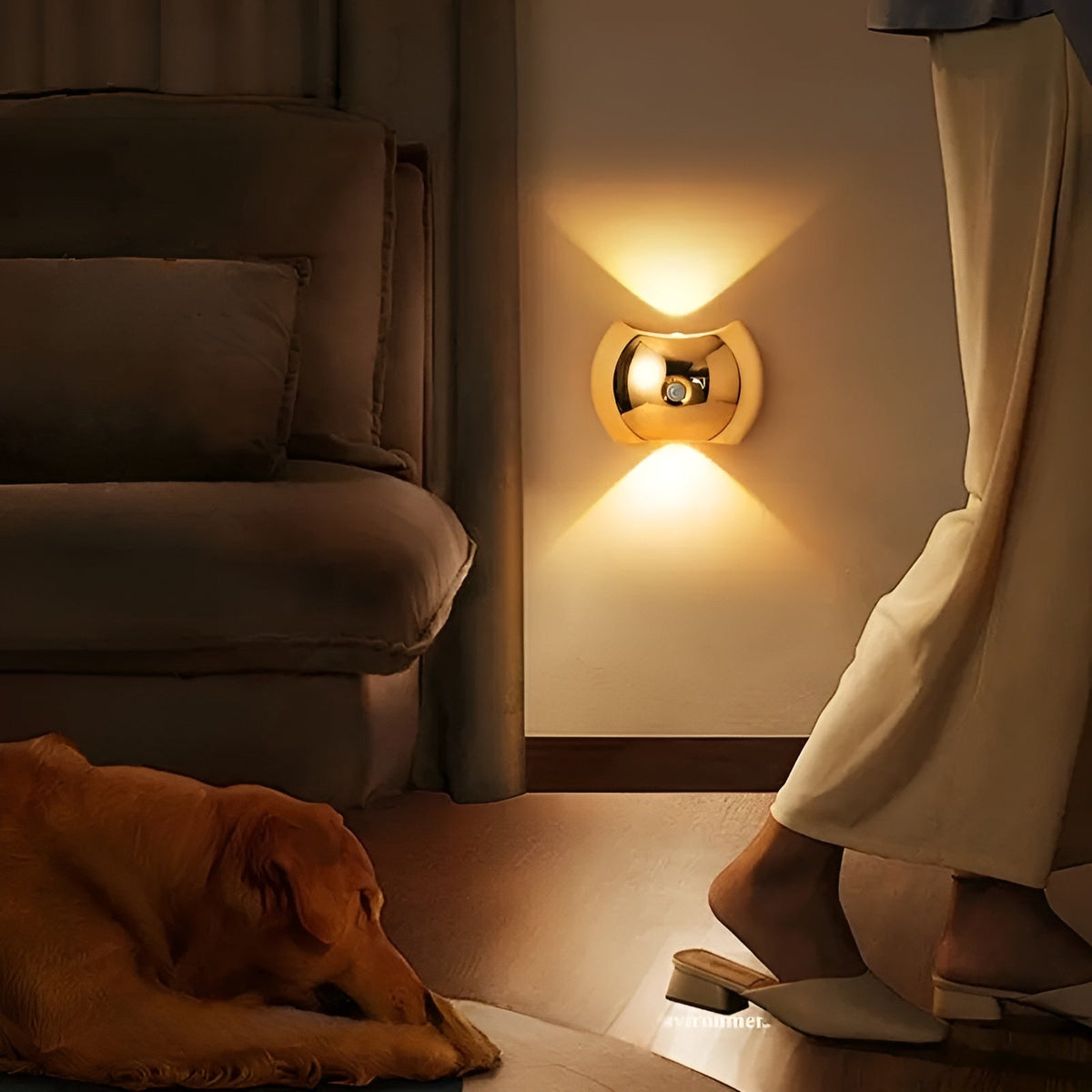 Wall Light Motion-Sensing Dual-Beam Magnetic Mount