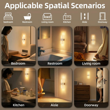 Wall Light Motion Sensor LED Rechargeable Cordless Design