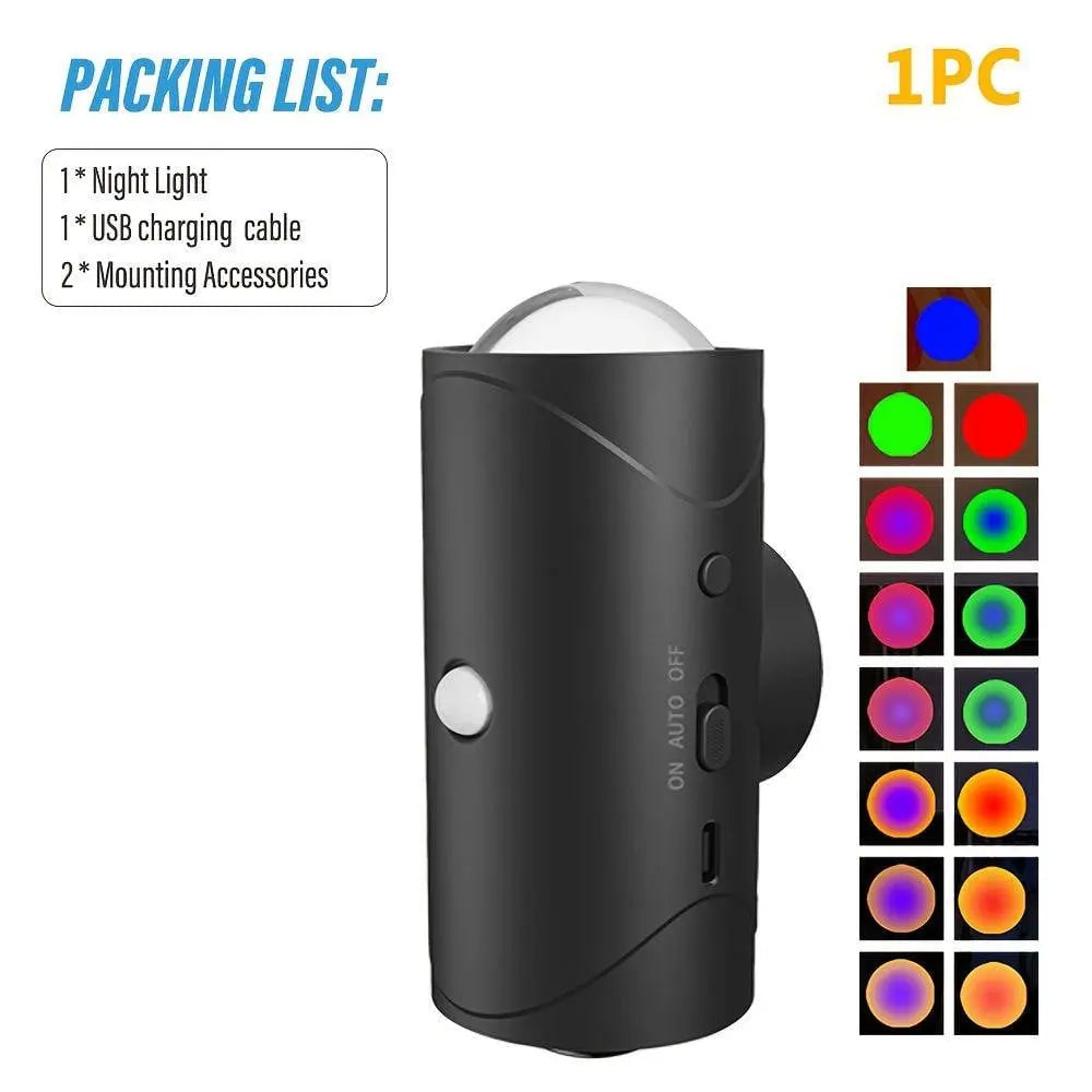 Wall Light Motion Sensor Magnetic Mount & Rechargeable Battery