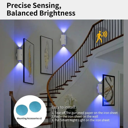 Wall Light Motion Sensor Magnetic Mount & Rechargeable Battery
