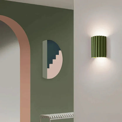 Wall Light Ribbed Resin Up-And-Down Warm Glow Four Colors