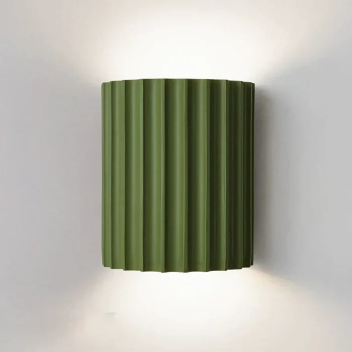 Wall Light Ribbed Resin Up-And-Down Warm Glow Four Colors